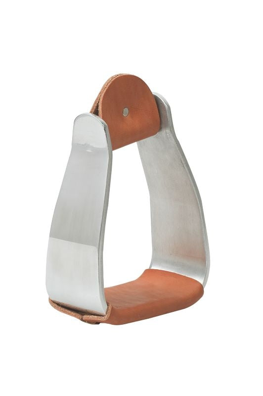 Weaver Sloped Aluminum Stirrups With Leather Brn