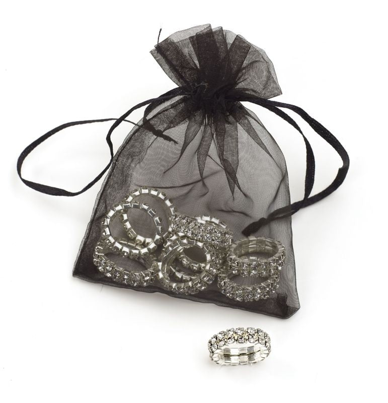 Rhinestone Braiding Bands Ten Pack Clear Crystal