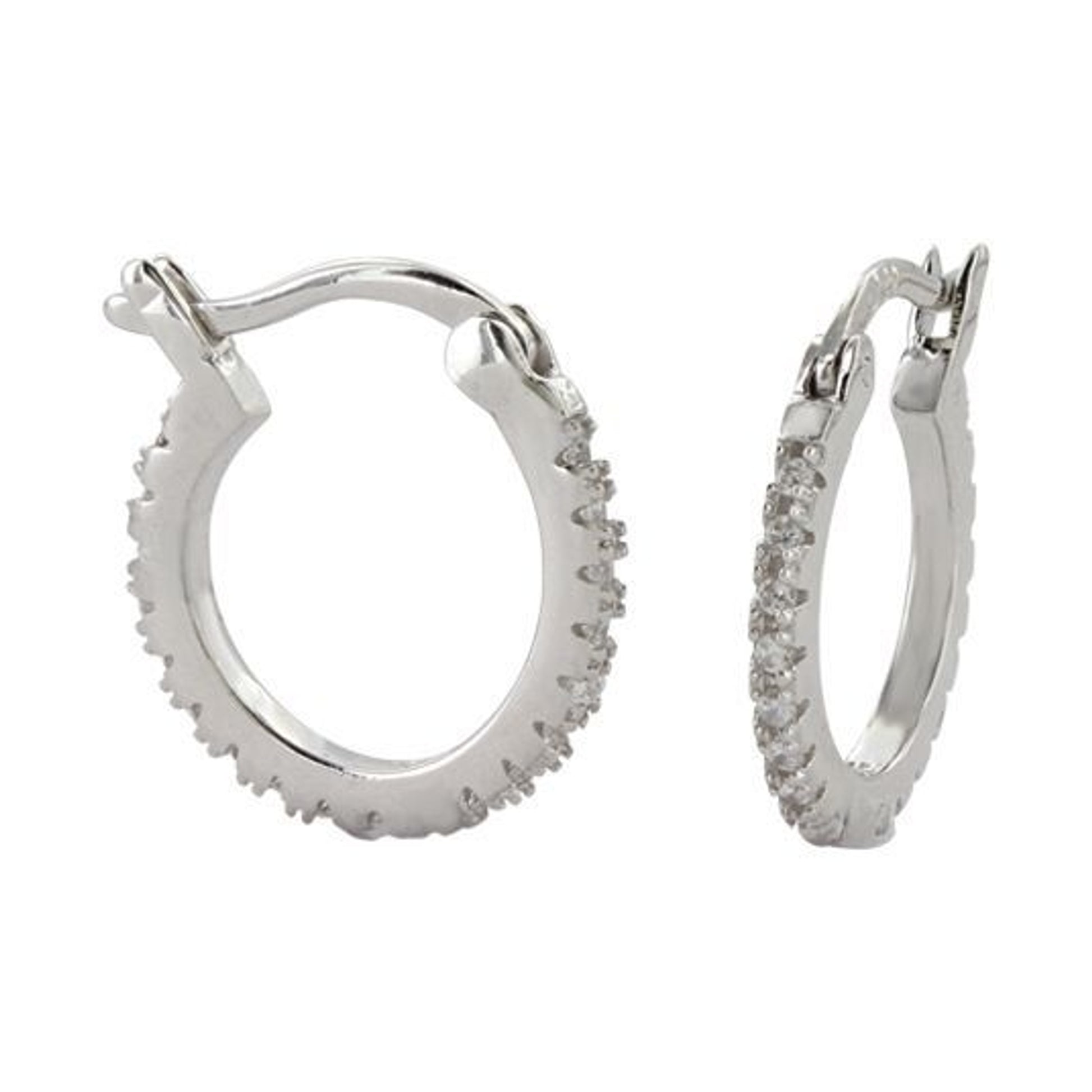 Montana Silversmith Small Clear Stone Hoop Earring