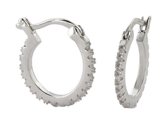Montana Silversmith Small Clear Stone Hoop Earring