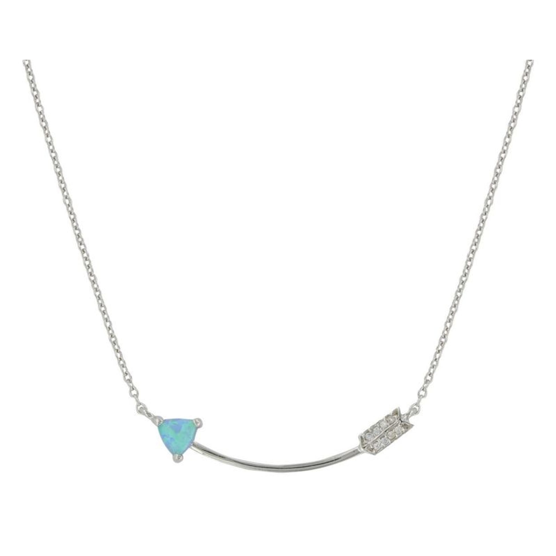 Montana Silversmiths Curved Opal Arrow Necklace