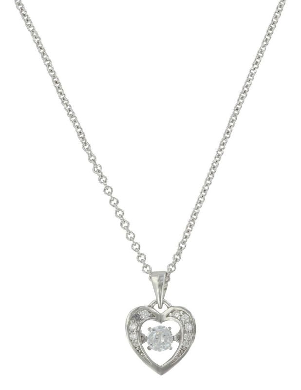 Montana Silversmiths Dancing Heart NecklaceBk/Wh