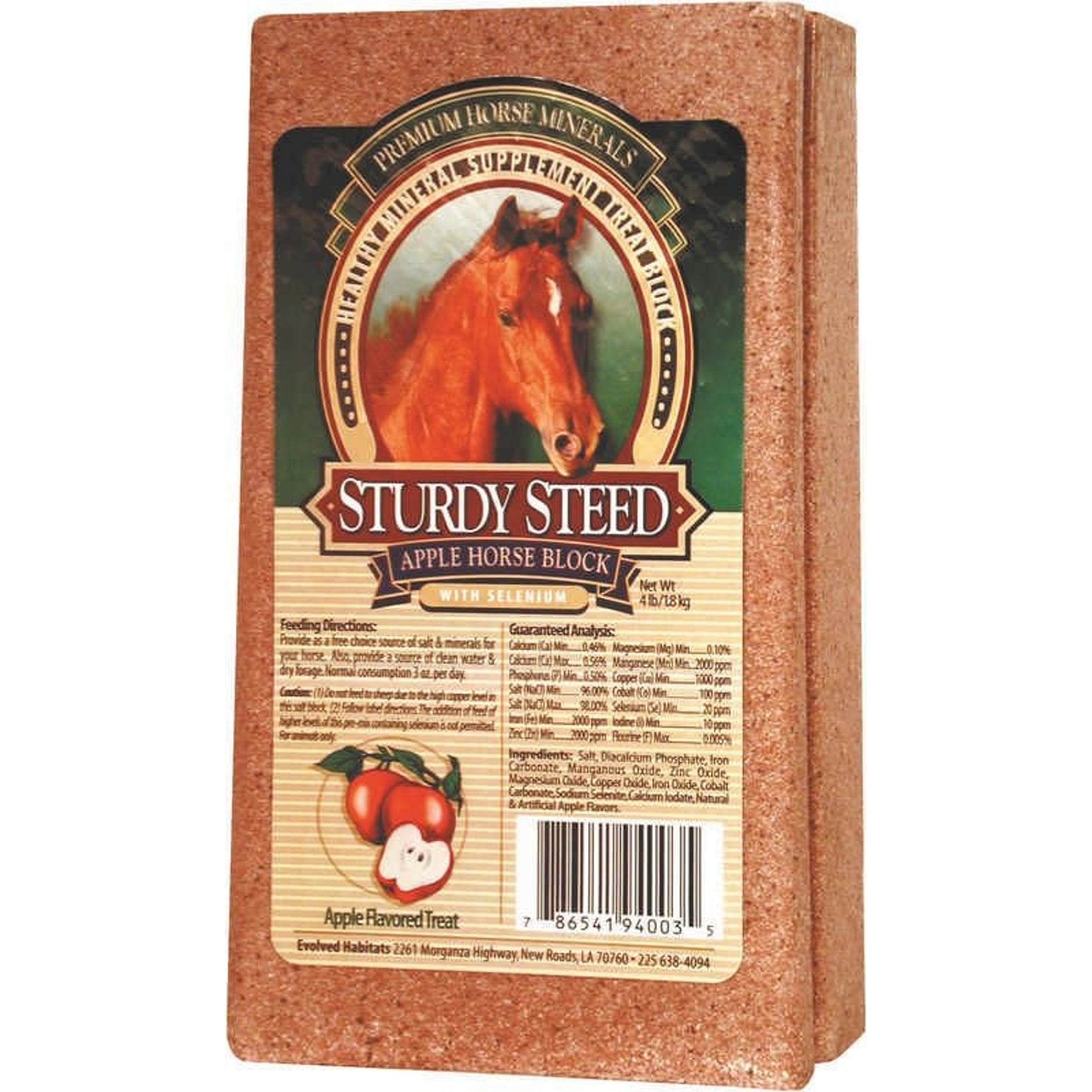 Sturdy Steedhorse Block 4Lbs Apple Flavor
