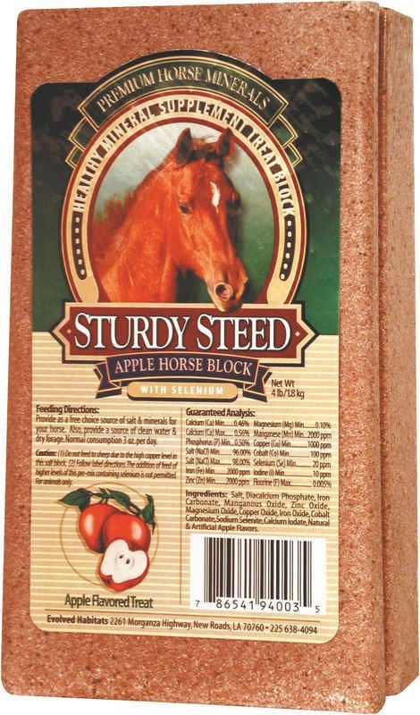 Sturdy Steedhorse Block 4Lbs Apple Flavor