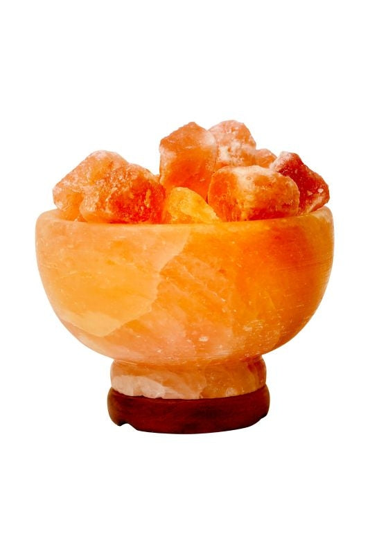 Himalayan Rock Salt Fire Bowl 7lbs Bk/Wh