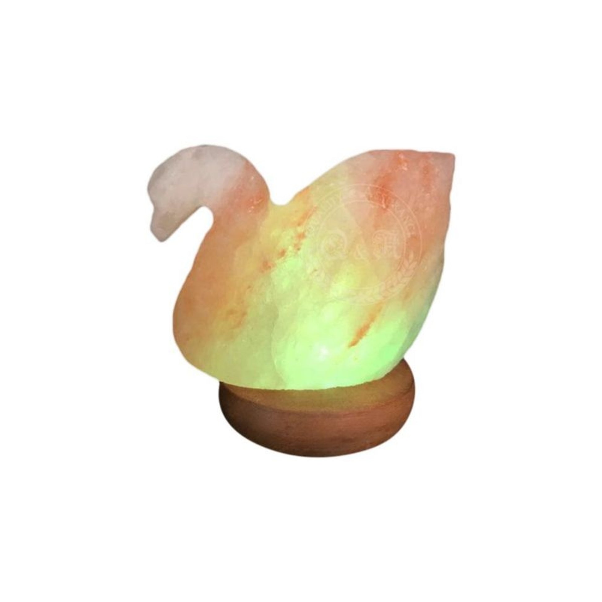 Himalayan Rock Salt Mini Swan Lamp 2lbs Bk/Wh