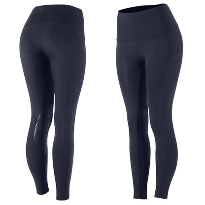 Horze Ladies Bianca Light Knee Patch Tights 26 Bk