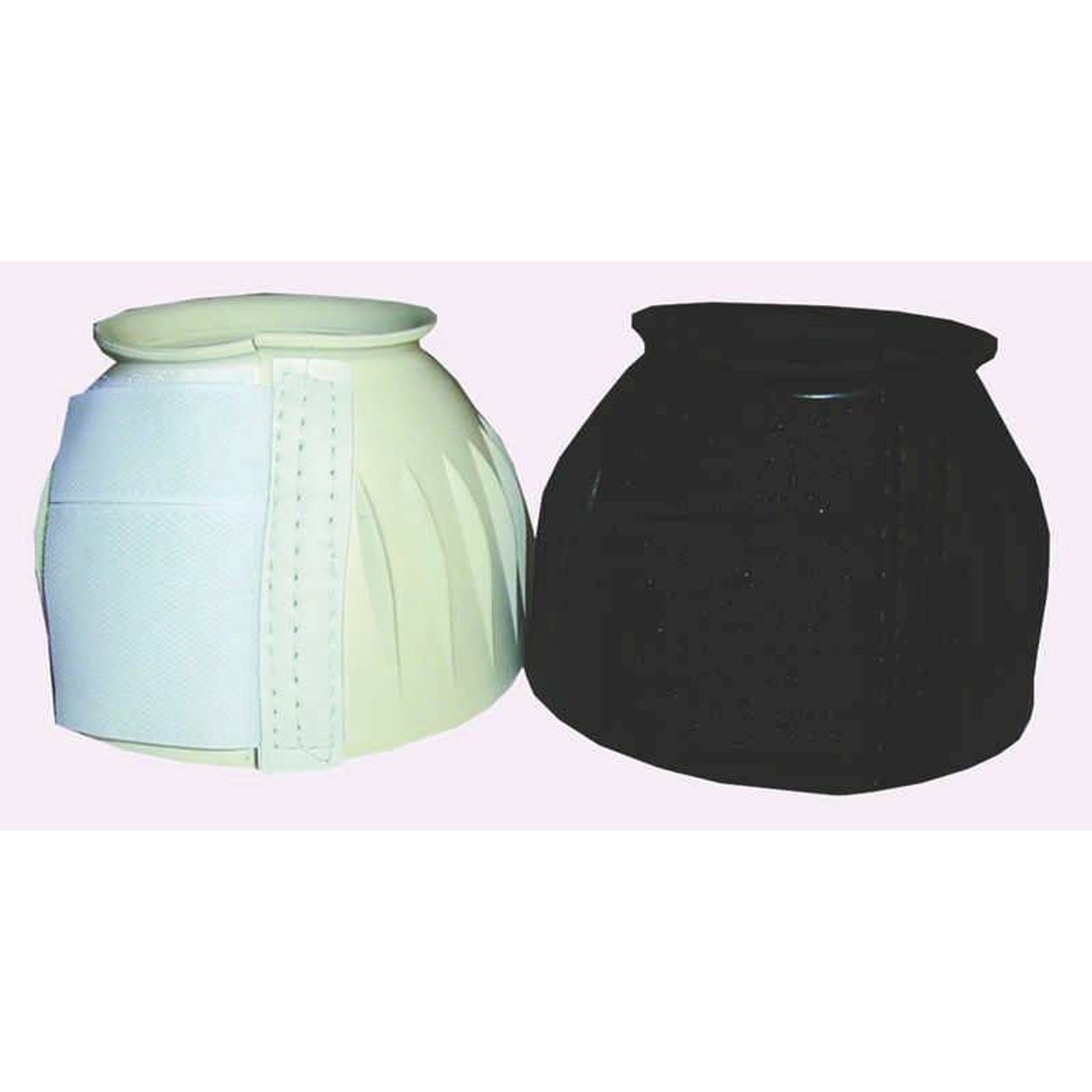 Rubber Boot Bell Pair with Hook And Loop Medium Whit