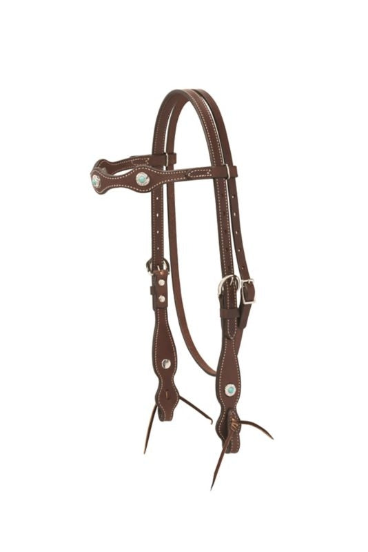 Weaver Snap Tack Browband Headstall Horse Brn