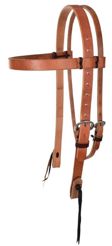 Hermann Oak 1 Heavy Duty Browband Headstall Brn