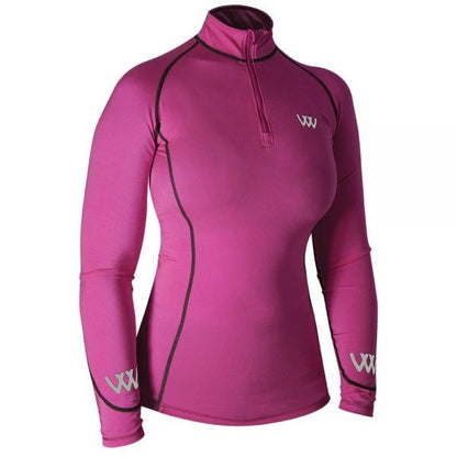 Woof Wear Ladies Performance Riding Shirt L Berry