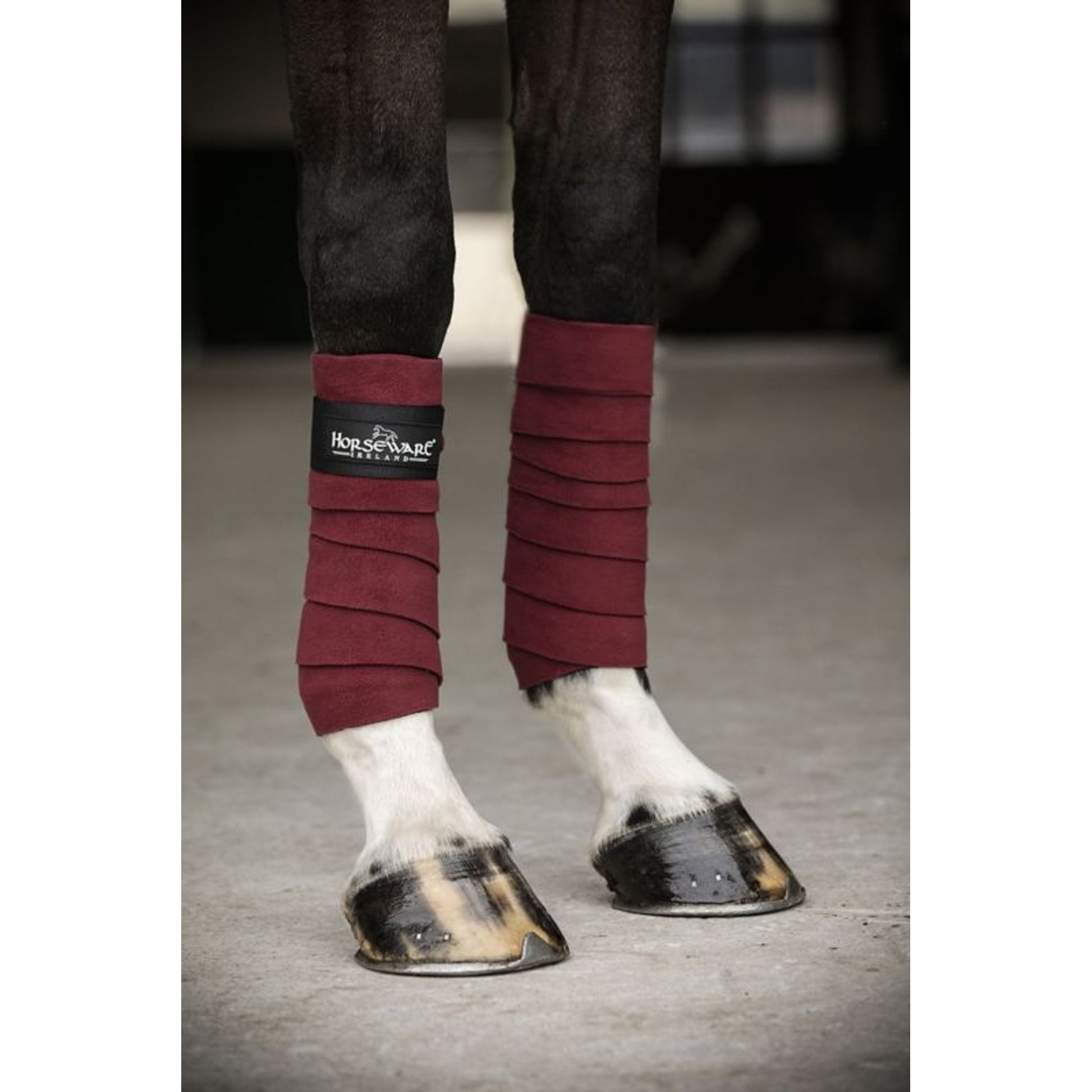 Horseware Fleece Bandages 4 Pack Charcoal/Aqua