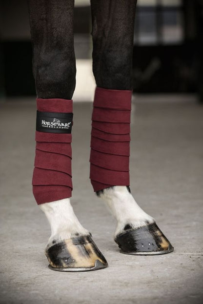 Horseware Fleece Bandages 4 Pack Charcoal/Aqua