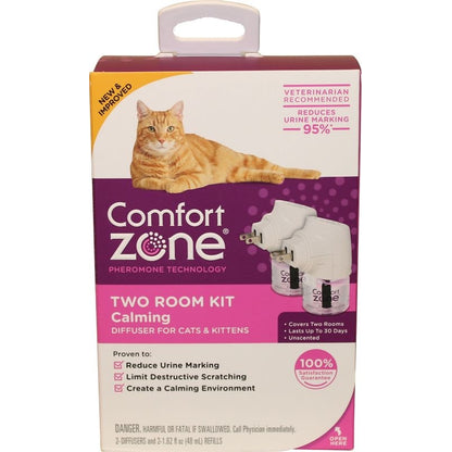 Comfort Zone Cat Calming Diffuser Two Room Kit