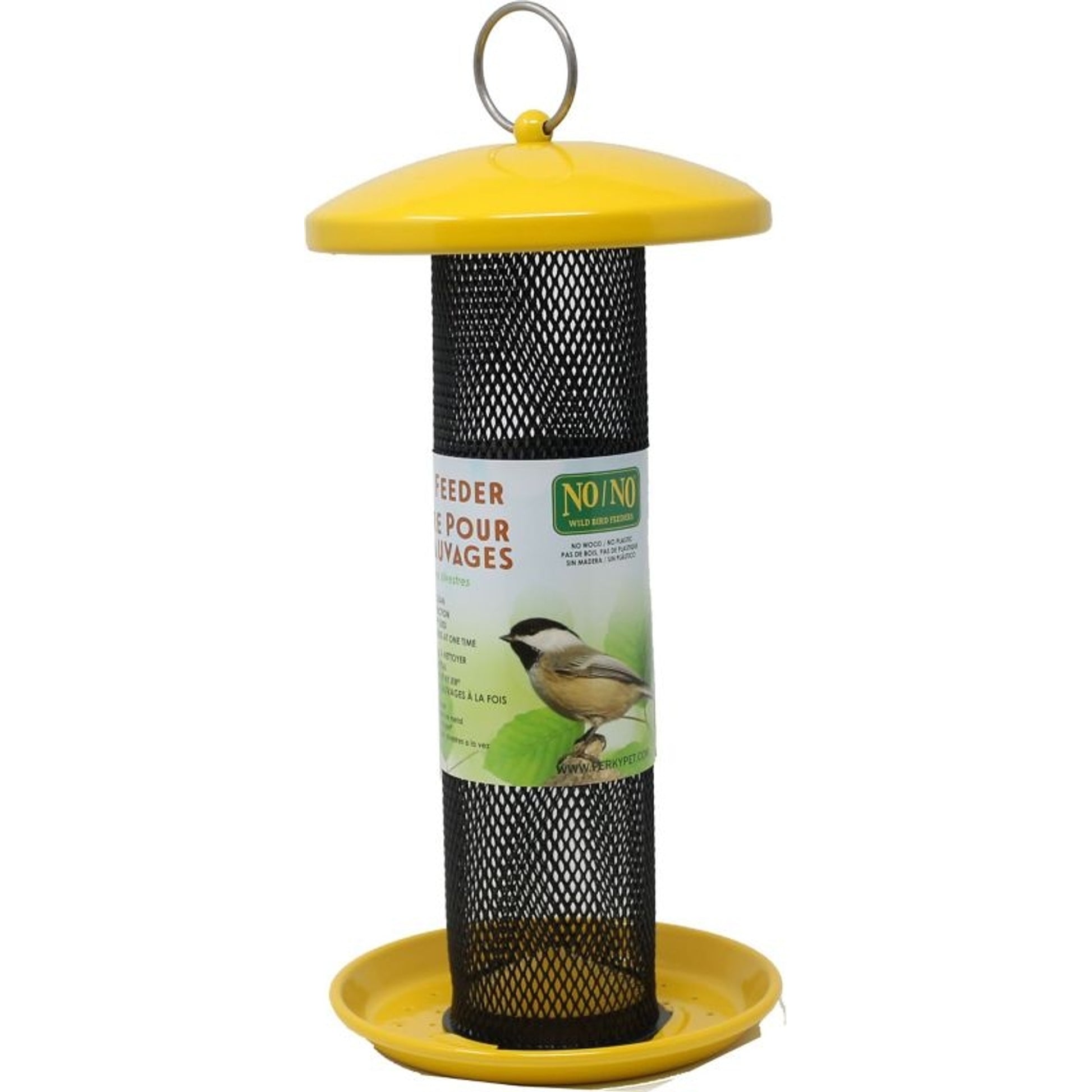 No/No Finch Shorty Bird Feeder Yellow