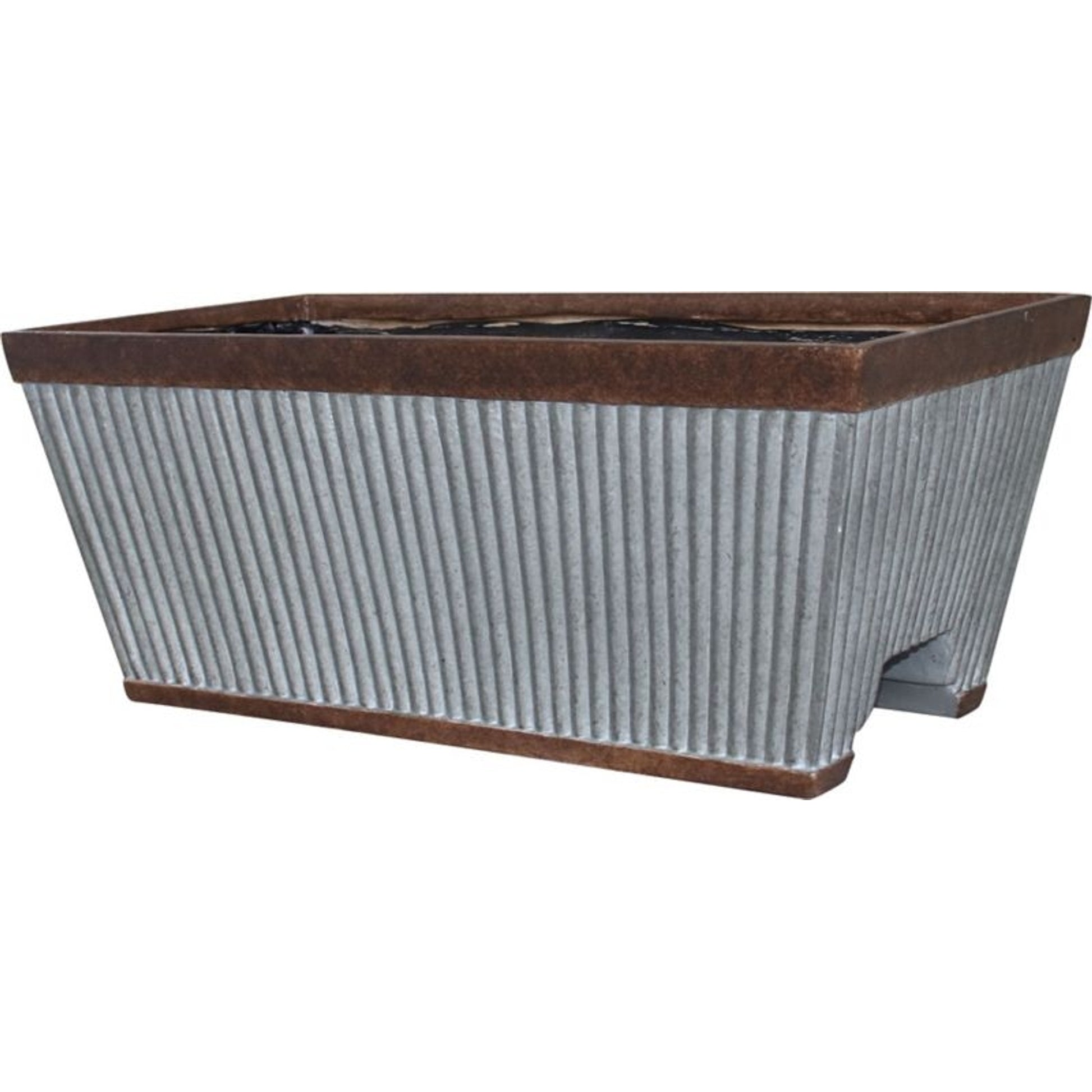 Westlake Deck Rail Planter 12 inch Galvanized