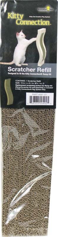 Kitty Connection Corrugate Replace Scratcher Brn