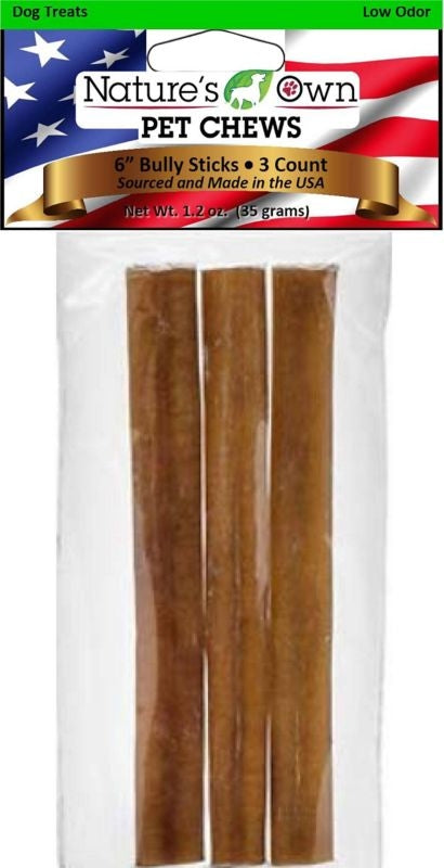 Natures Own Usa Low Odor Bully Sticks Dog Chew