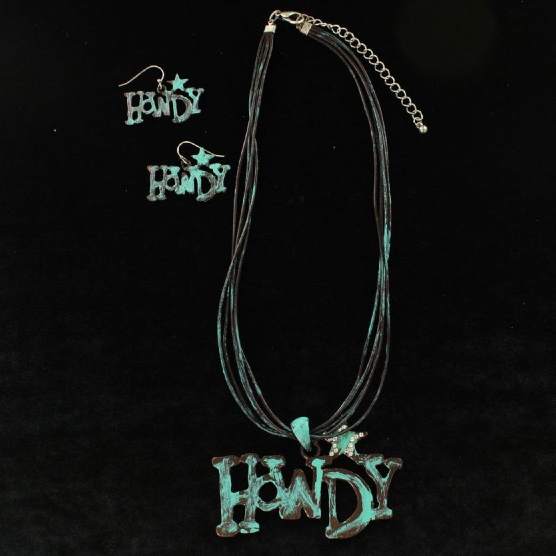 Howdy Necklace Earrings Set