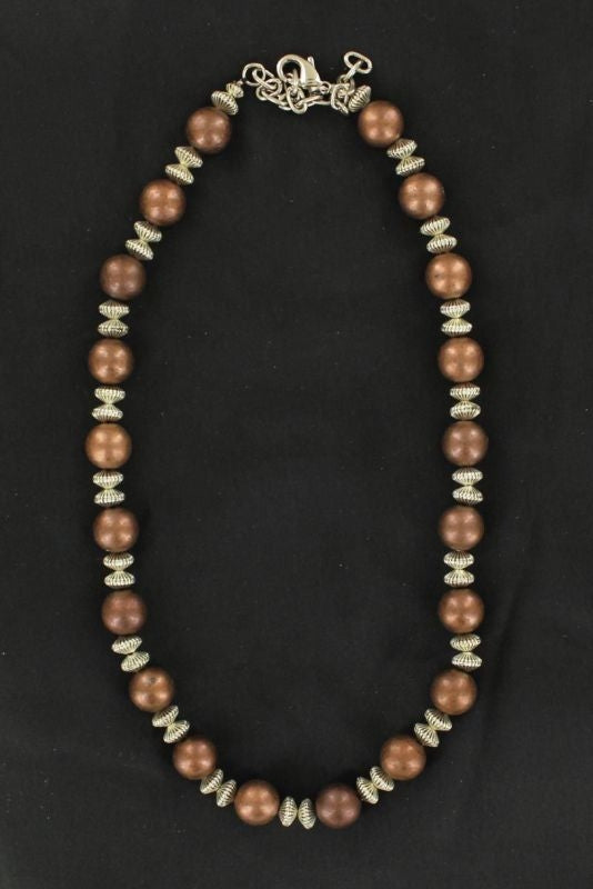 Copper Round Bead Necklace 17