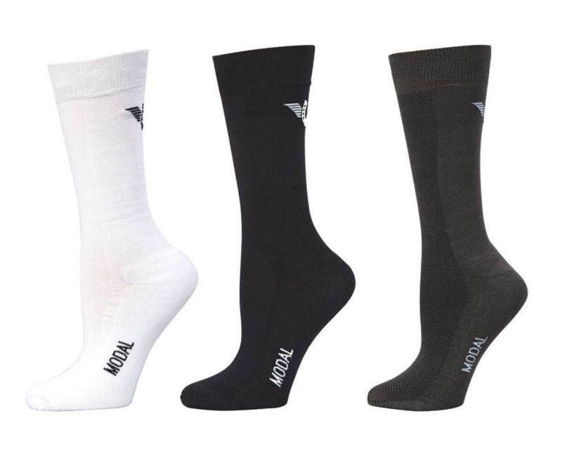Tuffrider Modal Knee High Socks -3 Pack White/Blac