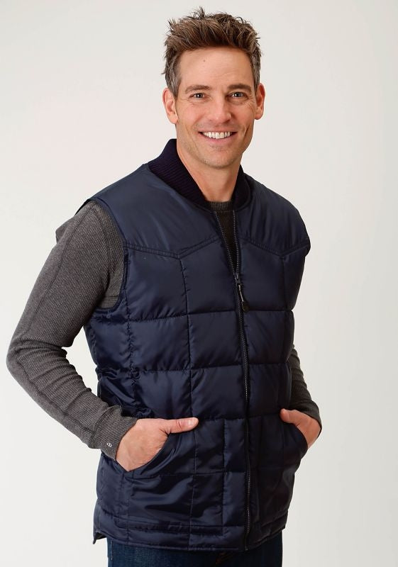 Roper Mens Rangegear Down Vest LG Navy