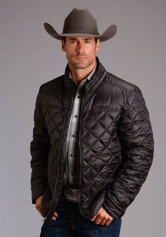 Stetson Mens Nylon Parachute Jacket LG Black