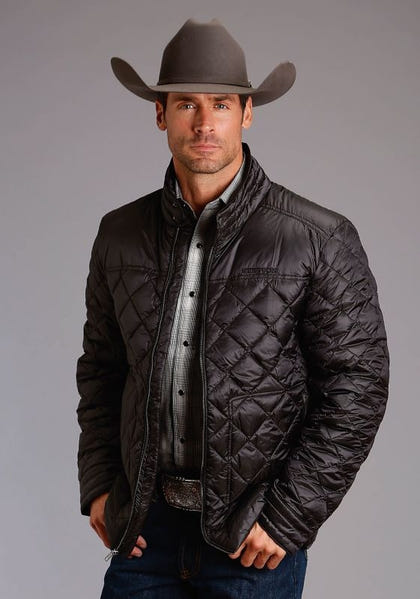 Stetson Mens Nylon Parachute Jacket LG Black