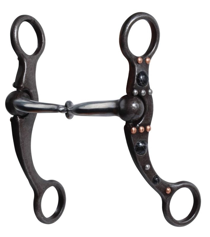 Professionals Choice Dot Shank Snaffle Black
