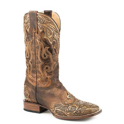 Stetson Mens Isaac Square Toe Boots