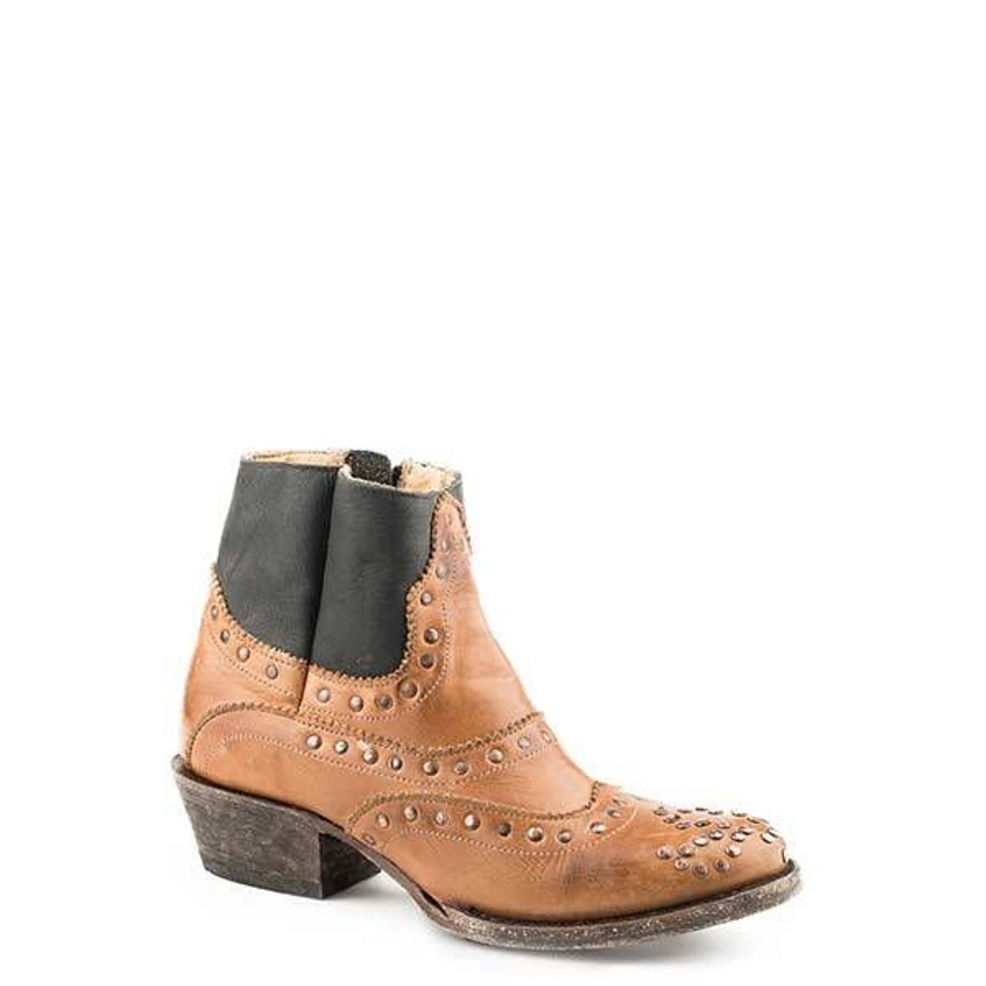 Stetson Ladies Gia Shorty Boots 10 Tan Burnished/B