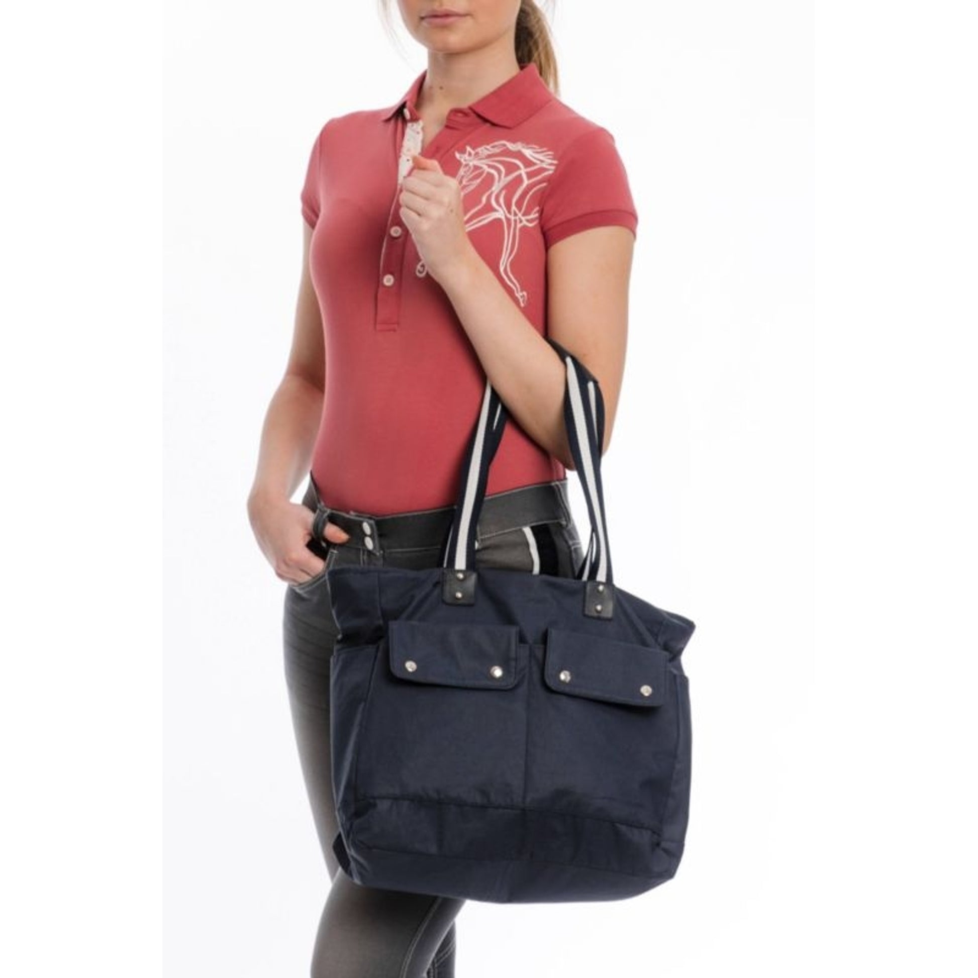 Horseware Waxed Tote Bag One Size Navy