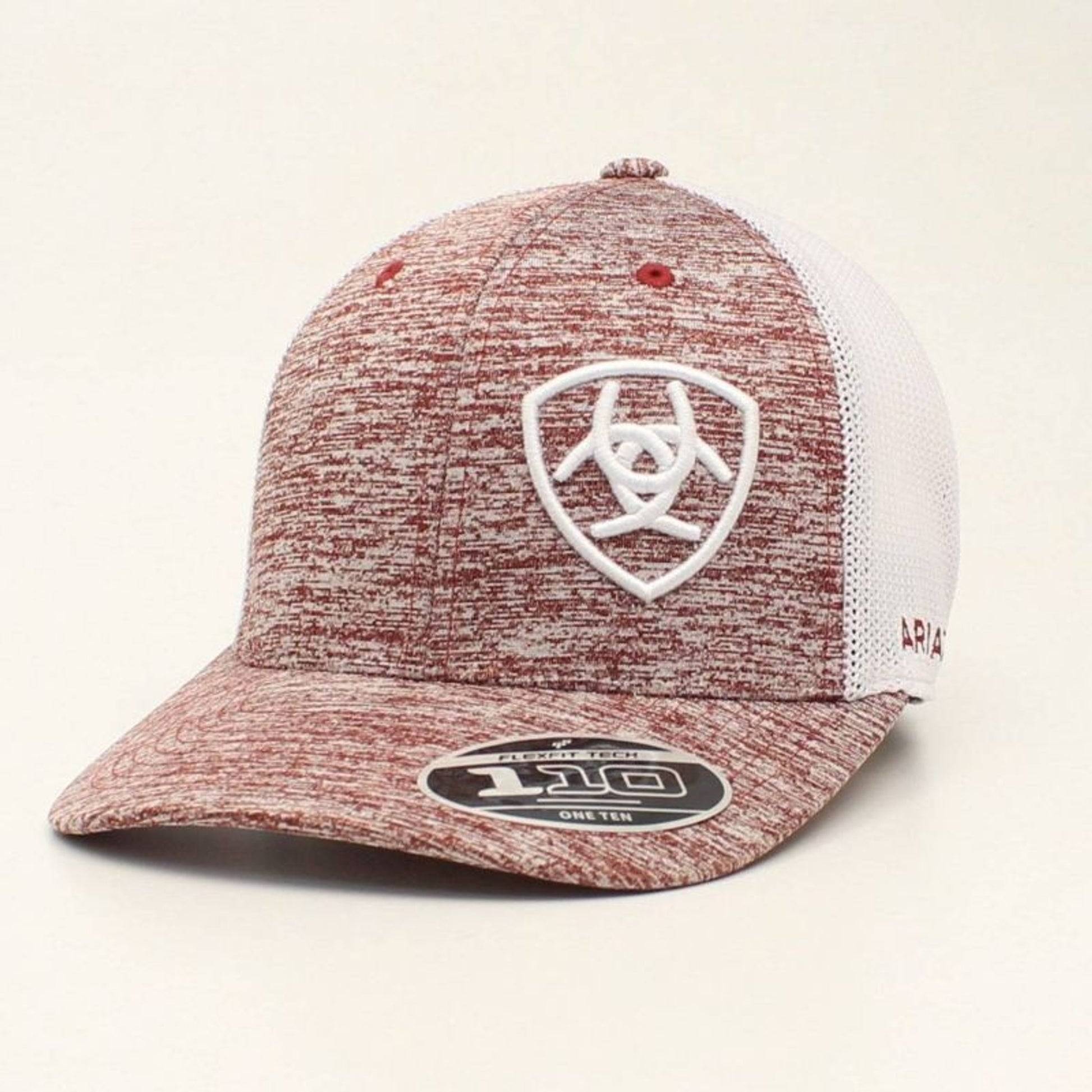 Ariat Mens FlexFit Embroidered Logo Cap Burgundy