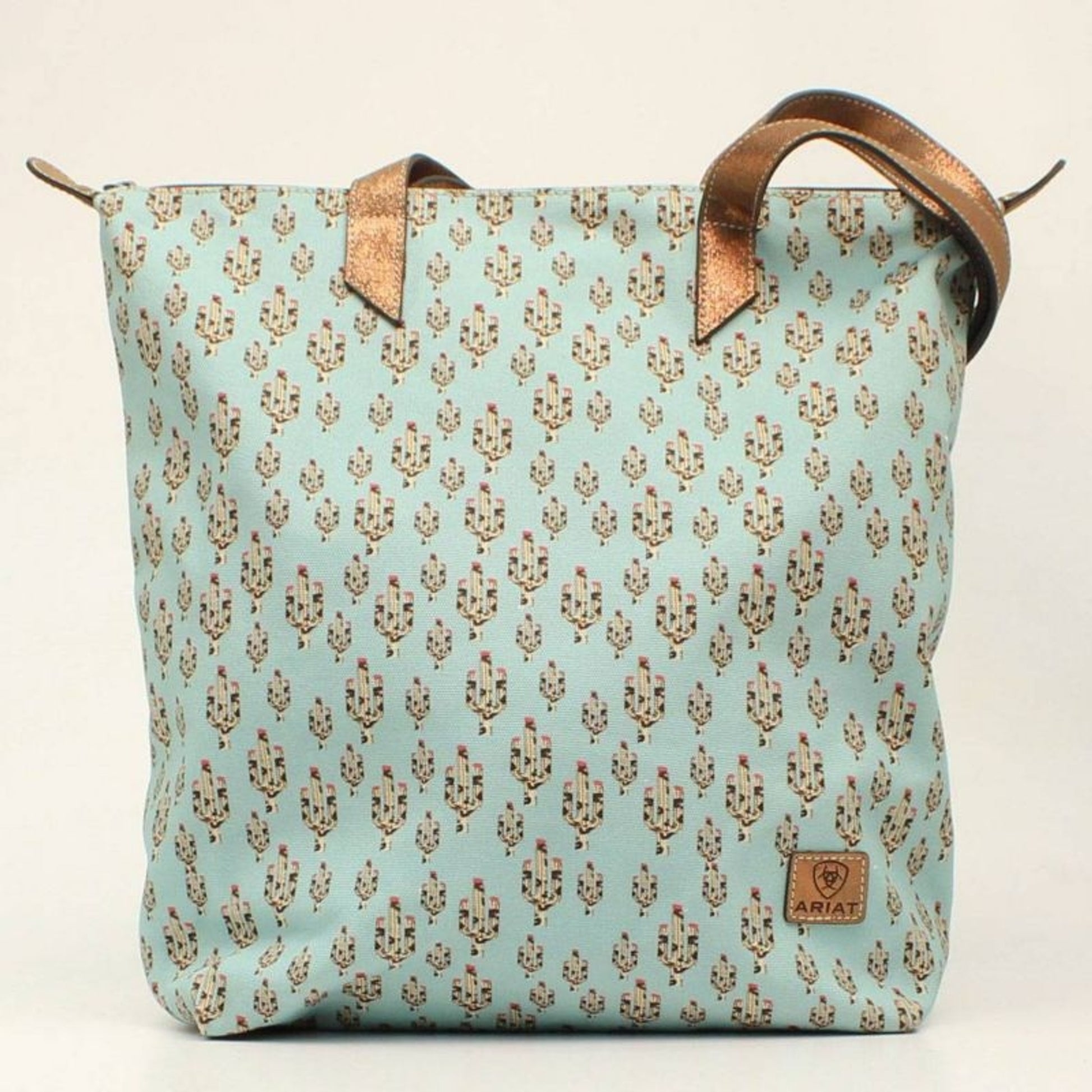 Ariat Cruiser Leopard Cactus Matcher Tote 15-1/2 x
