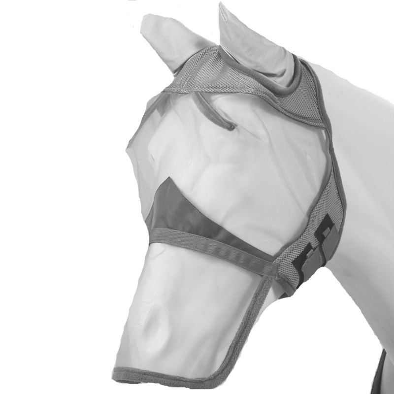Centaur Fine Mesh Fly Mask with Nose Cob Grey