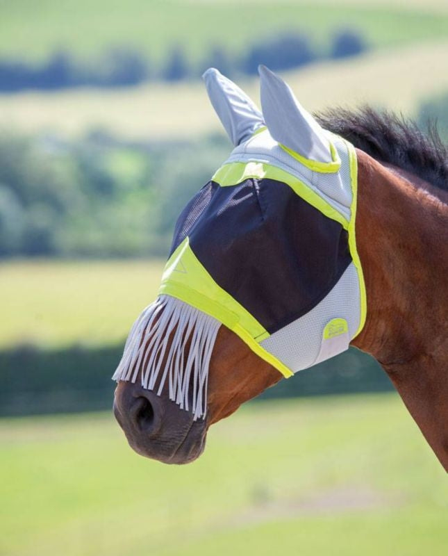 Shires Air Motion Fly Mask Wtih Ears & Nose Fringe