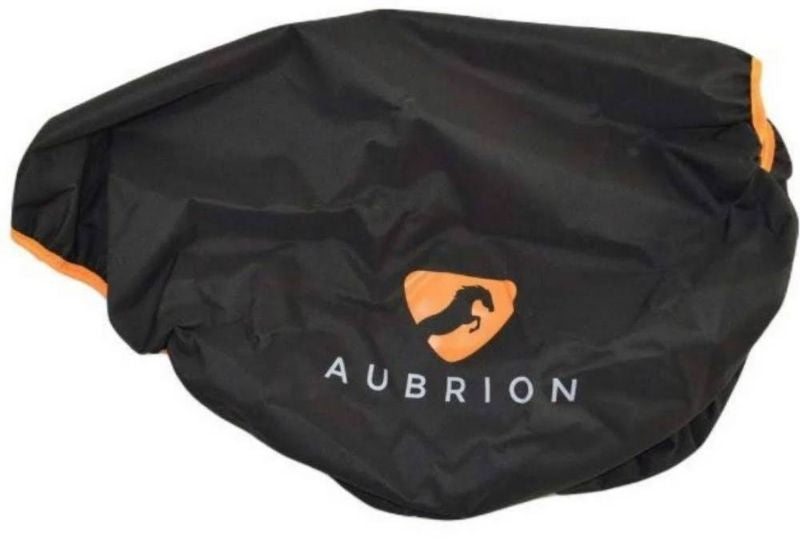 Shires Aubrion Saddle Cover 7-1/2" x 31" Black/Ora