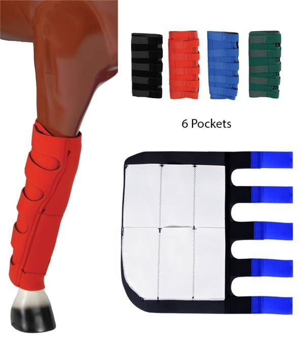 Neoprene Ice Boots - 6 Pockets 19" Tall Red