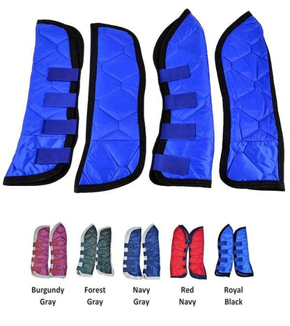Jacks Quilted Shipping Boots Set of 4 Burgundy/Gra