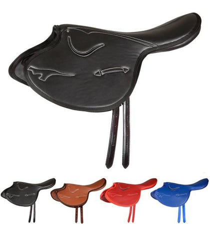 Jacks Leather Thoroughbred Jockey Saddle Black