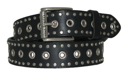Jack Daniels Studded Leather Belt with Grommets
