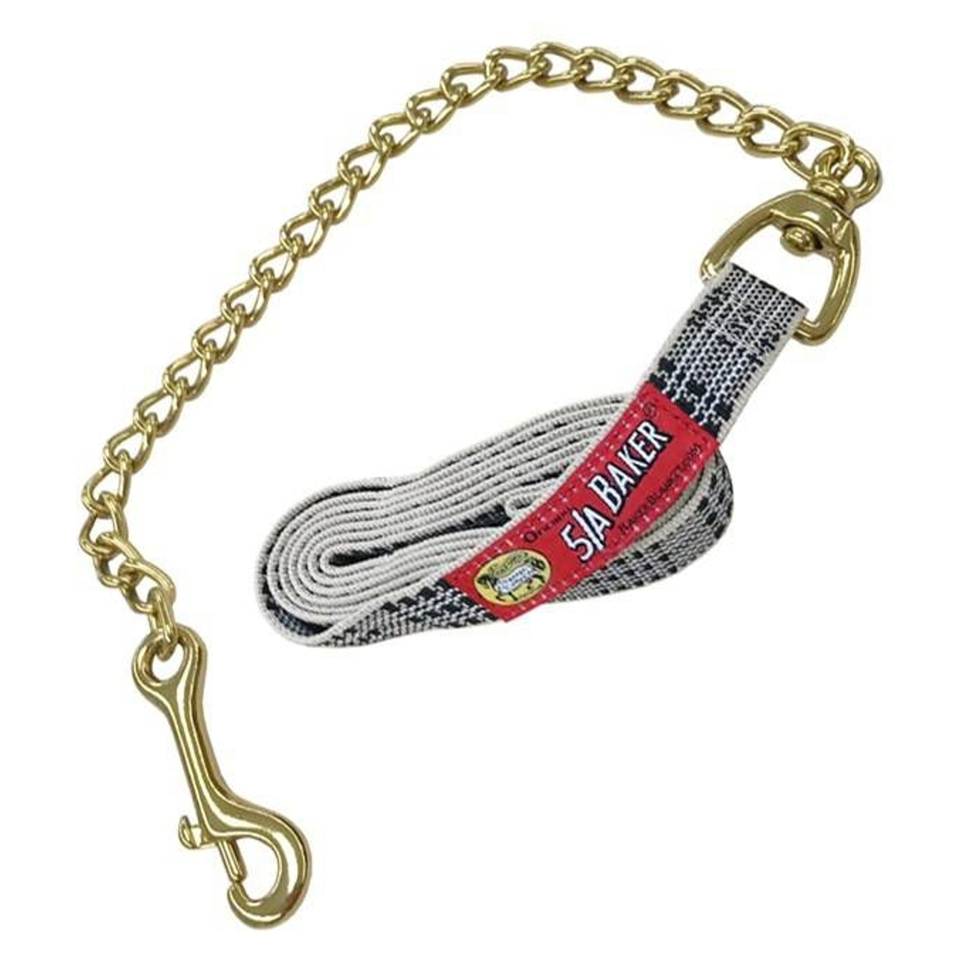 Baker Lead with 20" Brass Plated Chain 1" X 7' Ori