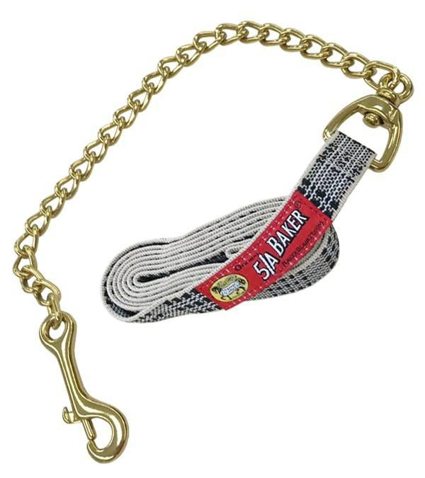 Baker Lead with 20" Brass Plated Chain 1" X 7' Ori