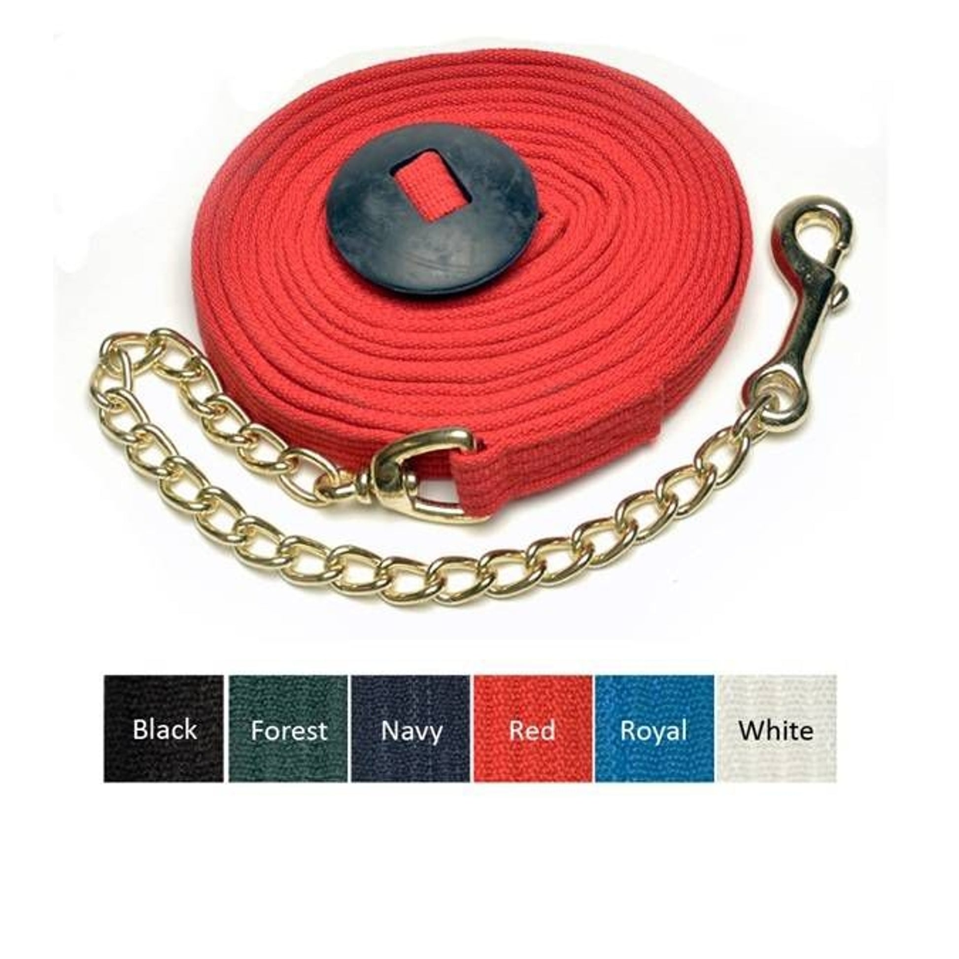 Jacks Cotton Webbing Lunge Line 25' Long Black