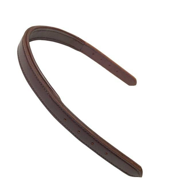 Jacks Padded Leather Halter Crown Strap 1" Brown