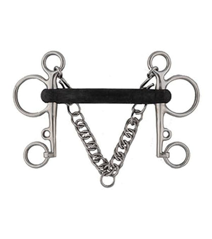 Jacks Soft Rubber Pelham Bit 4-1/2" Stainless Stee