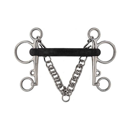 Jacks Soft Rubber Pelham Bit 4-1/2" Stainless Stee