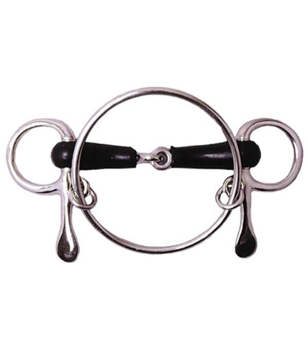 Jacks Dexter Half Cheek Rubber Racing Bit 5" Stain
