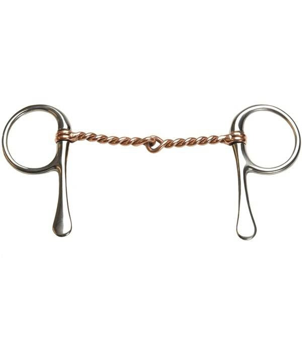 Jacks Copper Twisted Wire Snaffle Bit 5" Stainless