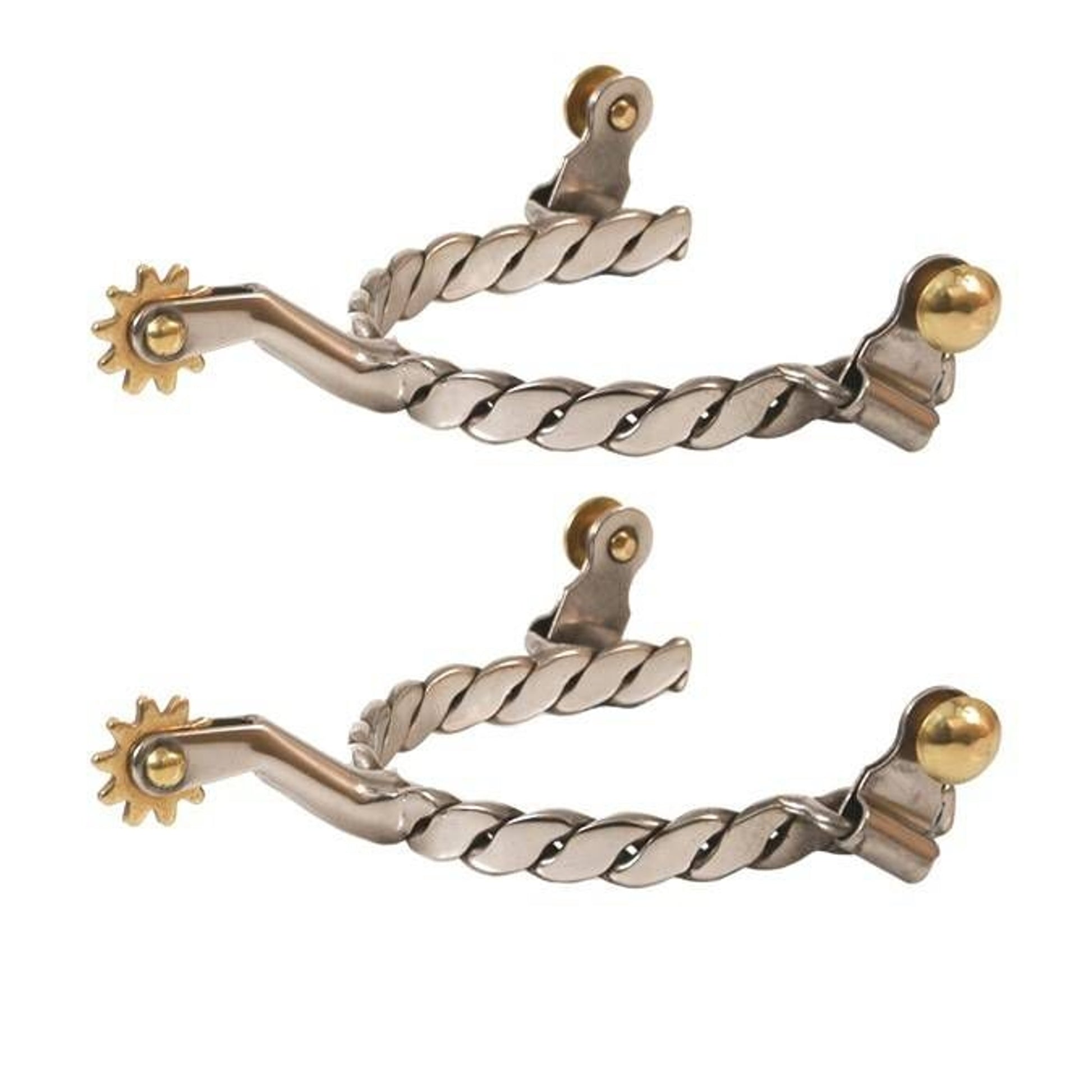 Jacks Ladies Twisted Band Spurs Stainless Steel